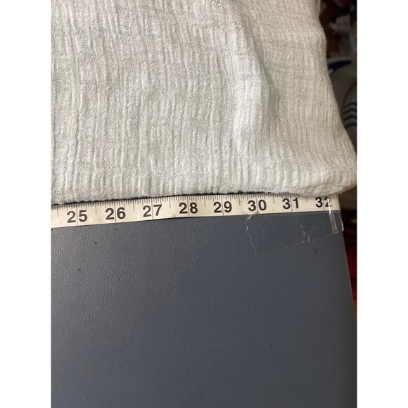 Cynthia Rowley Linen ablene Light Blue Textured Blouse 2X Lightweight Lagenlook - Picture 5 of 10